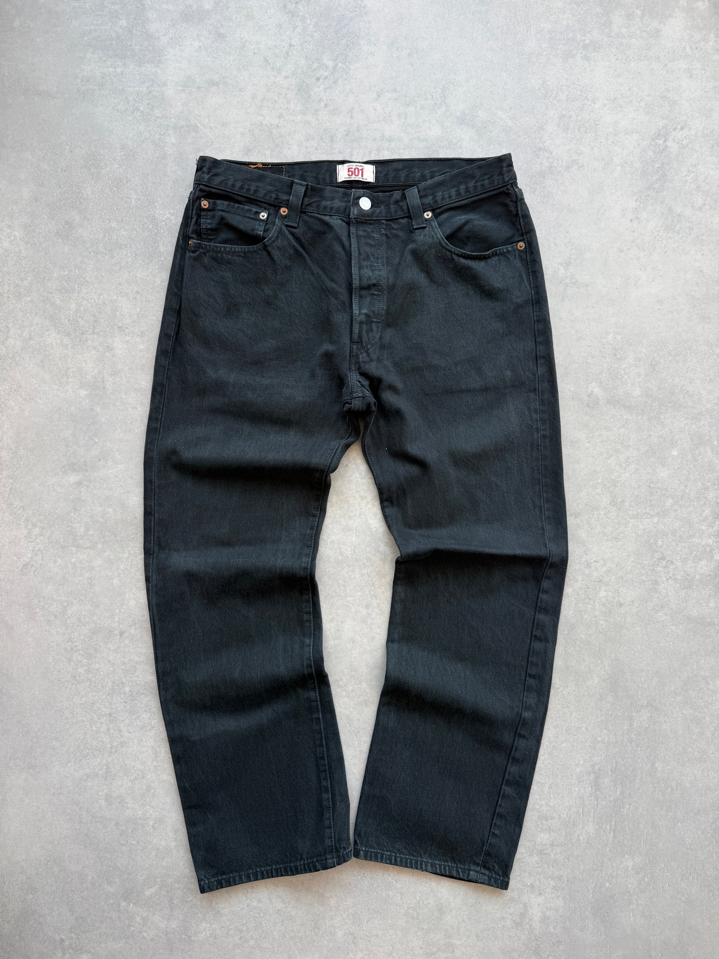 Levis 501 muške crne farmerke (36x30)