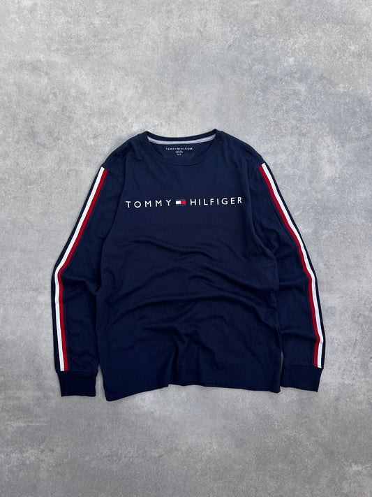 Tommy Hilfiger navy blue muška basic majica (S)