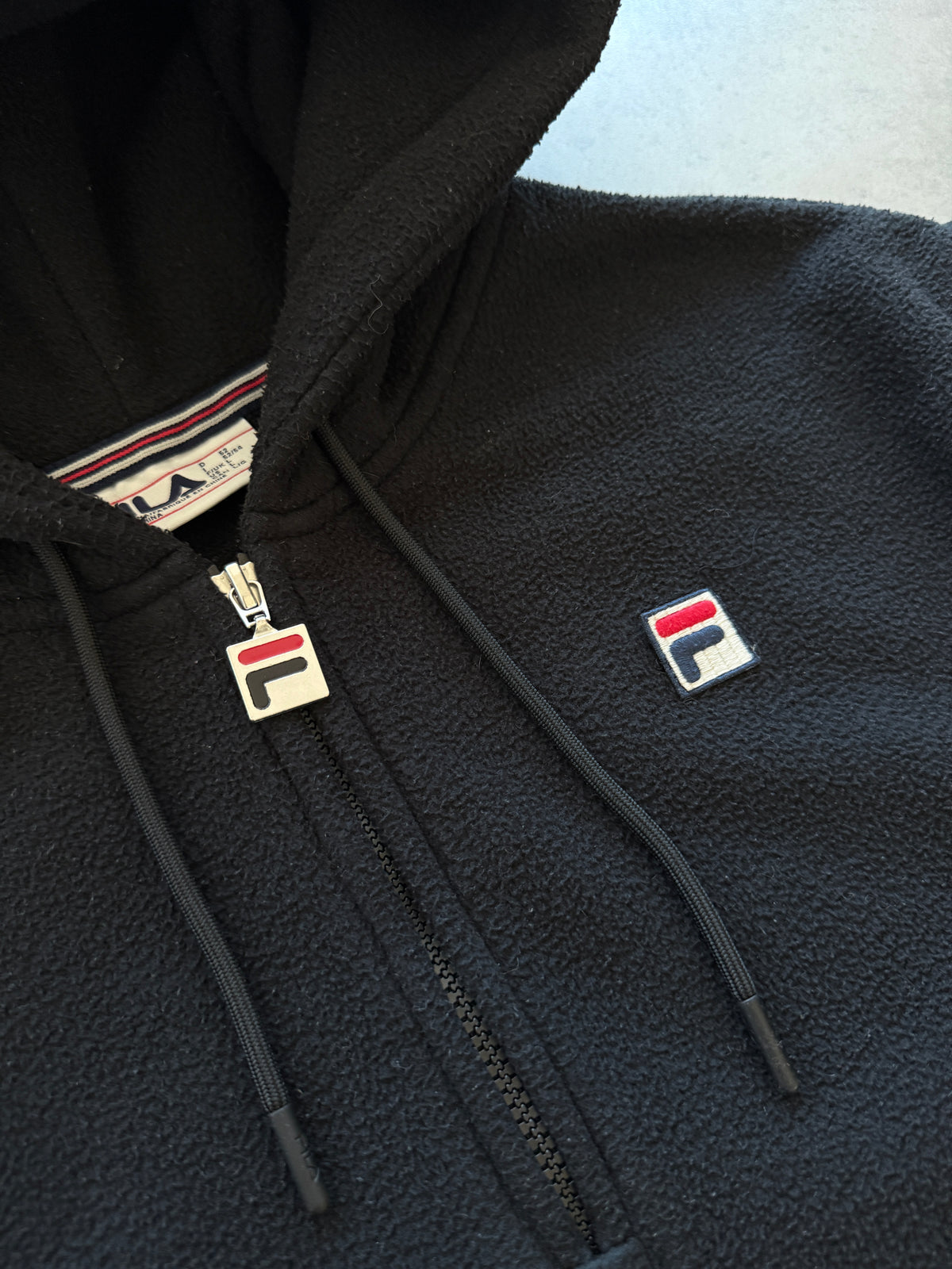 Fila vintage muška 1/4 zip crna fleece dukserica (L)