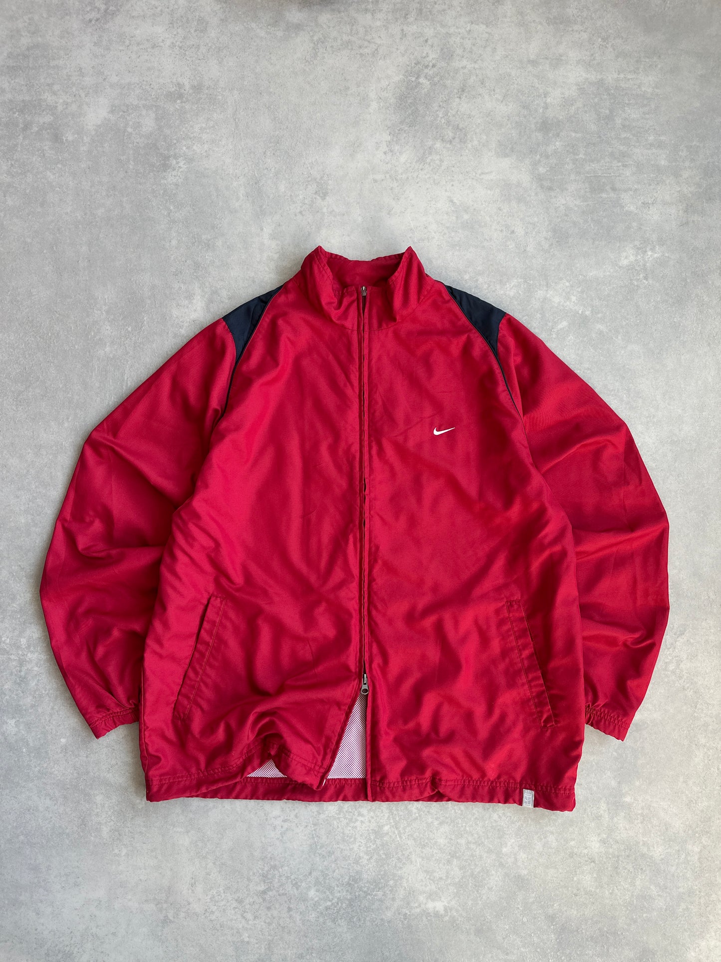 Nike 2000s muška crvena šuškava dukserica (XL)