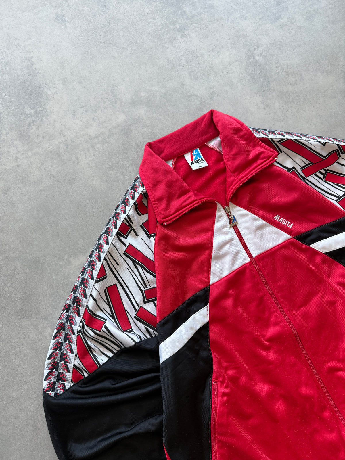 Masita vintage muška crvena zip dukserica (XL)