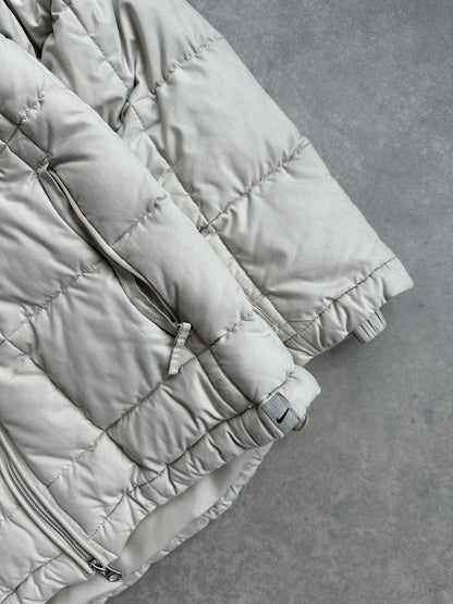 Nike 2000s ženska bijela puffer jakna (M)