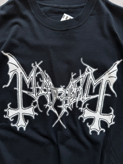 Mayhem retro double print muška crna bend majica (L)
