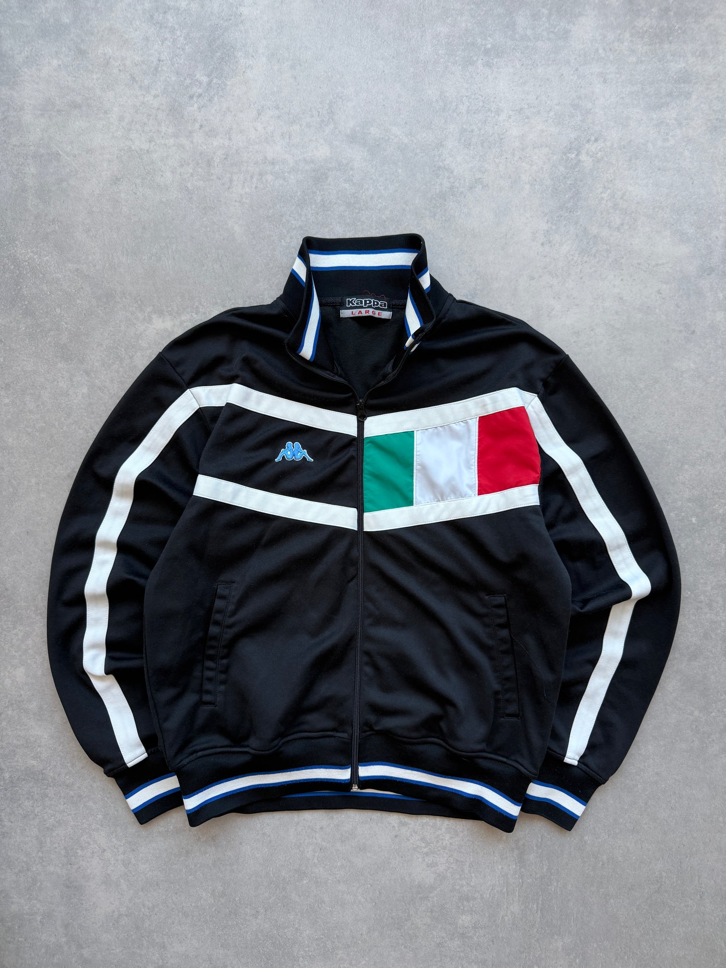 Kappa x Italia vintage muška crna dukserica (L)