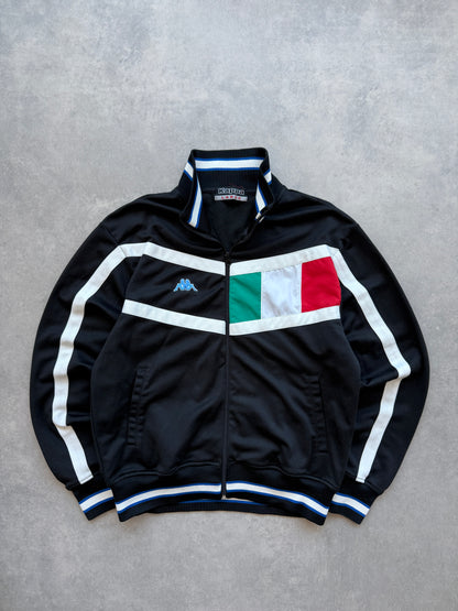 Kappa x Italia vintage muška crna dukserica (L)