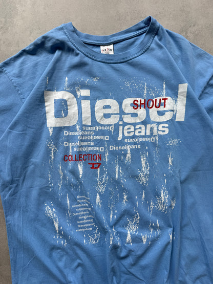Diesel vintage muška plava bootleg majica (XXL)