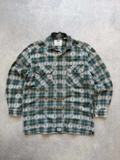 Levis vintage muška zelena karirana košulja (L)