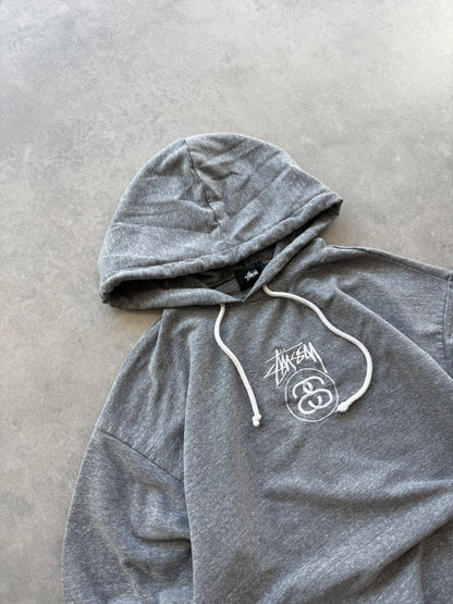 Stussy ženska siva oversized crop dukserica (M)