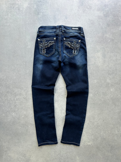 Blue Monkey Y2K ženske slim fit farmerke (29x32)