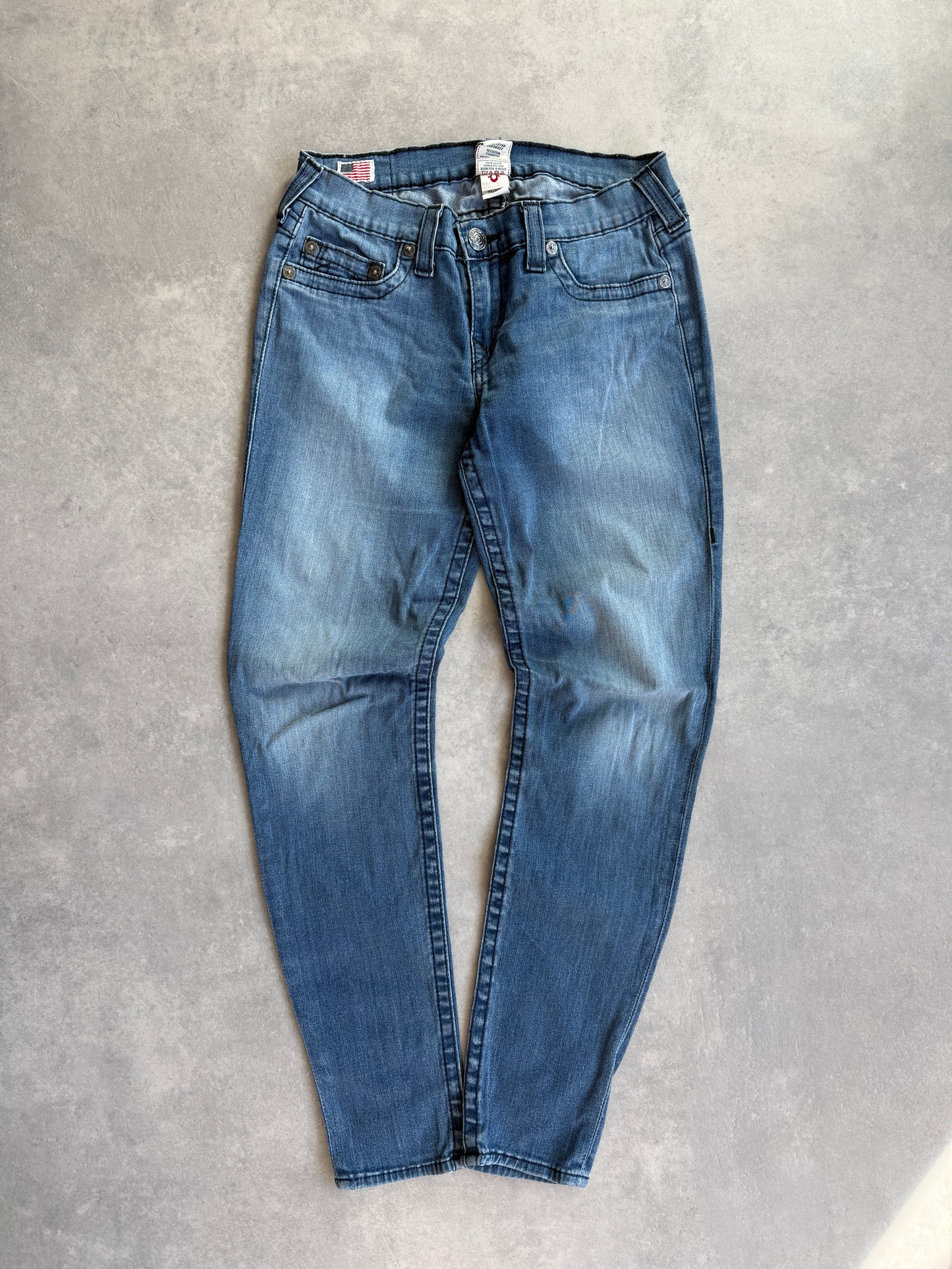 True Religion ženske Y2K skinny fit farmerke (30)