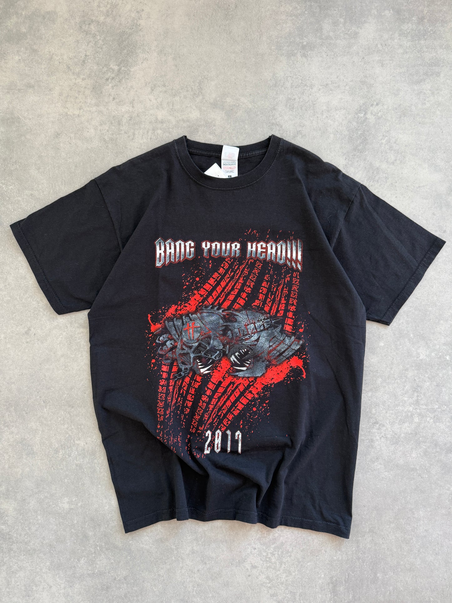 Bang Your Head retro muška crna majica (L)
