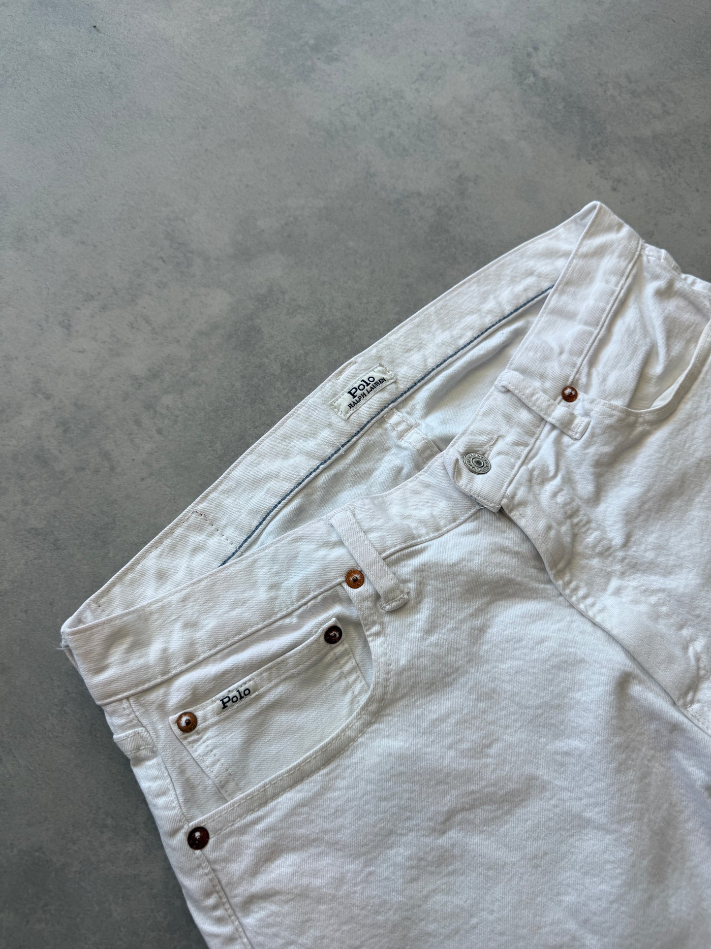 Polo by Ralph Lauren muške bijele slim fit farmerke (34x34)
