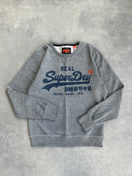 Superdry muška basic siva dukserica (L)