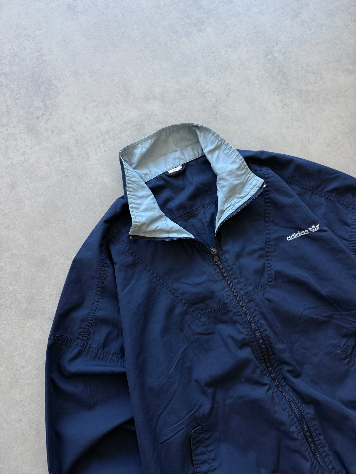 Adidas vintage 80s muška plava zip dukserica (M)