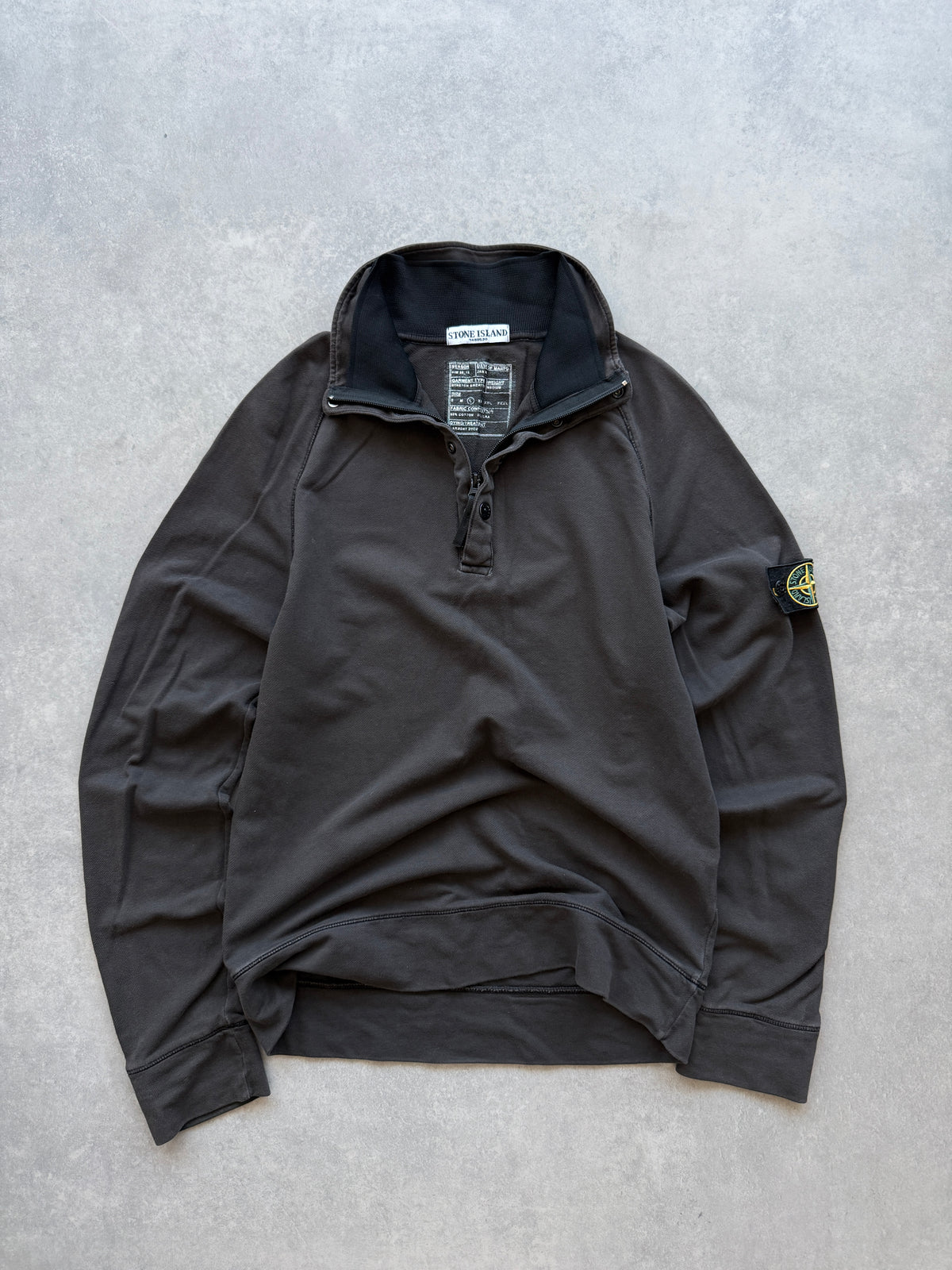 Stone Island 1/4 zip muška siva slim fit majica (L)