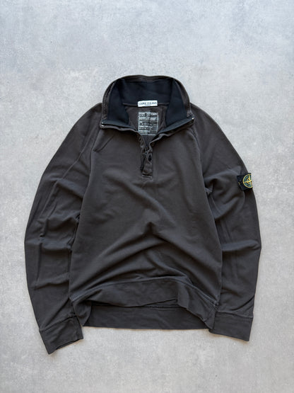 Stone Island 1/4 zip muška siva slim fit majica (L)