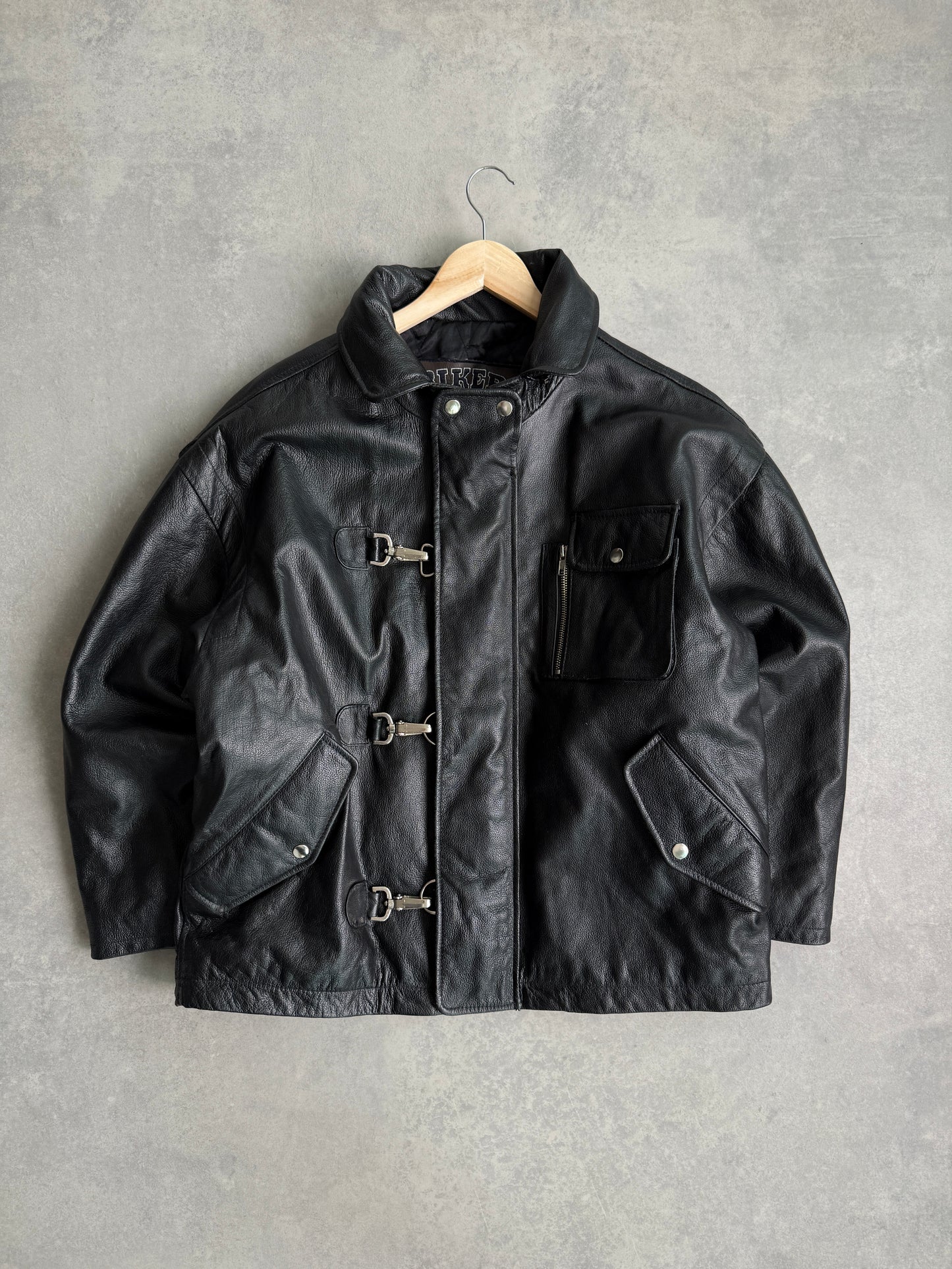 Unbranded vintage muška kožna bajker jakna (M)