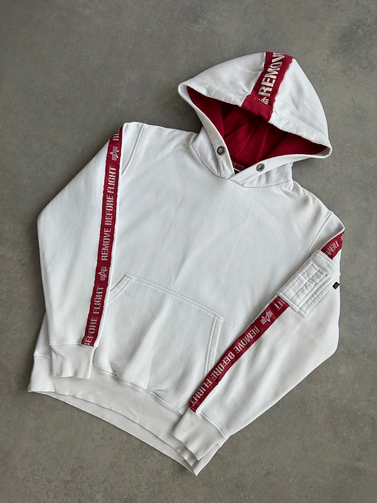 Alpha Industries muška bijela dukserica (S)