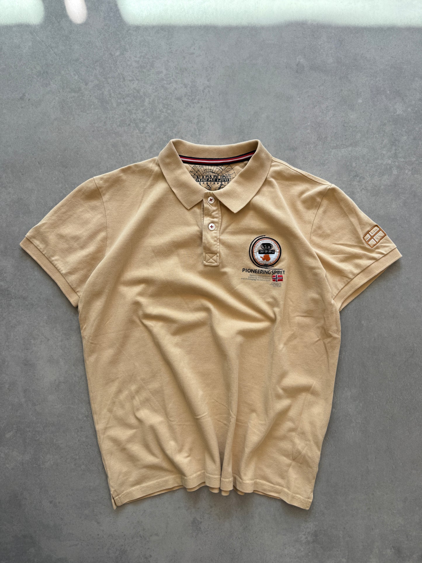 Napapijri muška bež polo majica (XL)