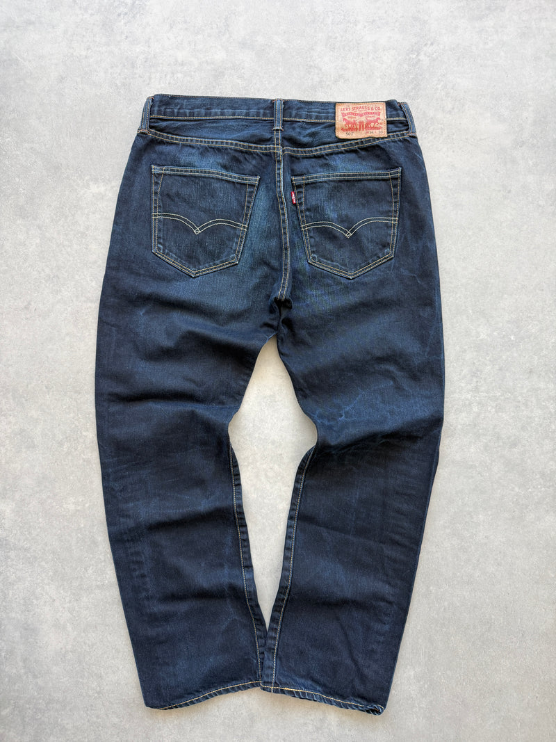 Levis 501 muške tamno plave farmerke (34x30)