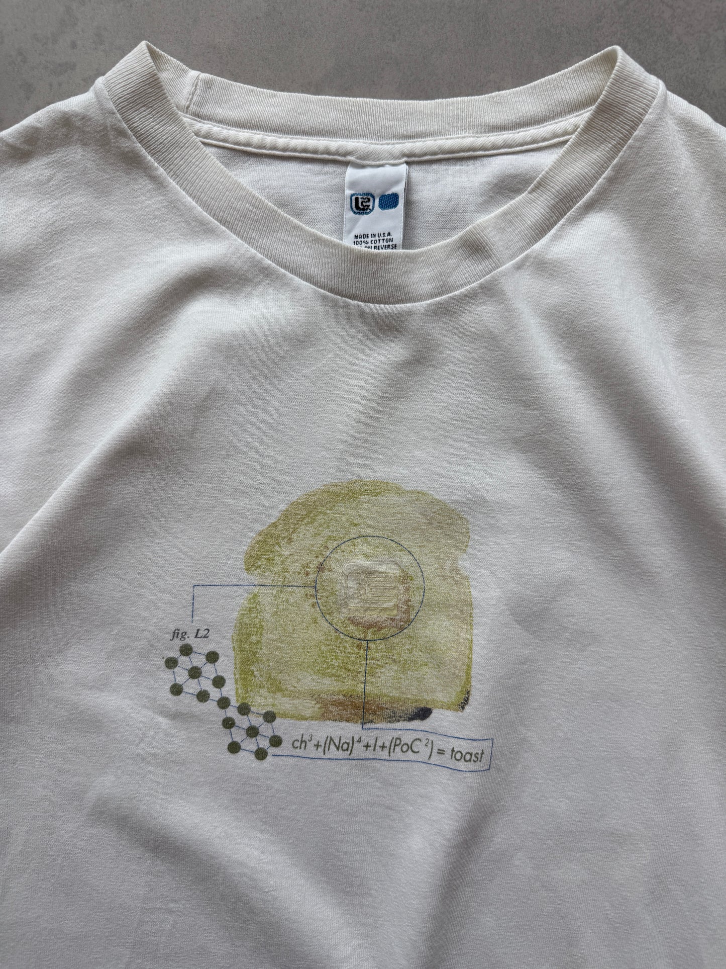 L2 vintage muška bijela oversized majica (M)