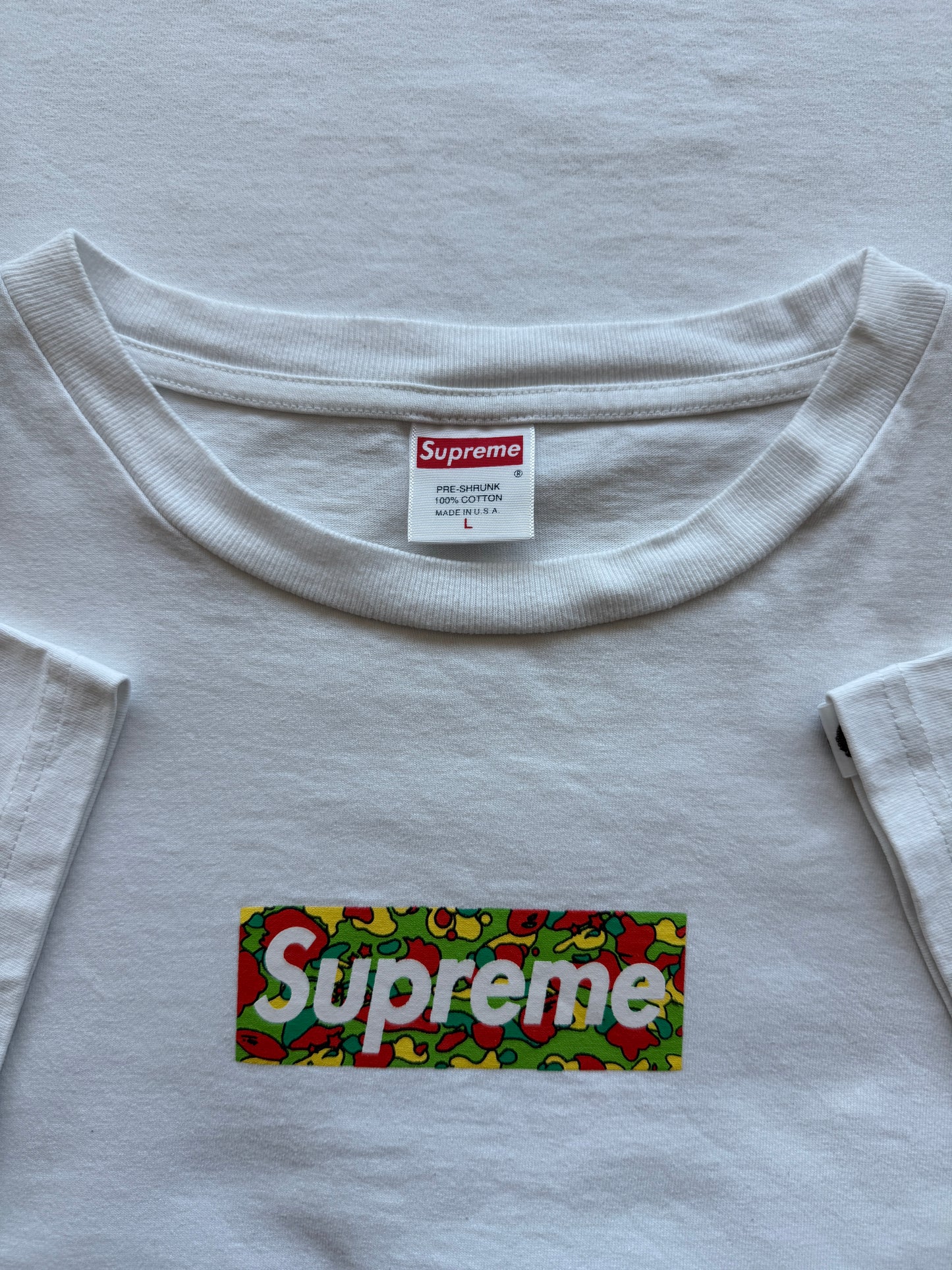 Supreme x Bape 2001 Box Logo muška bijela majica (M)