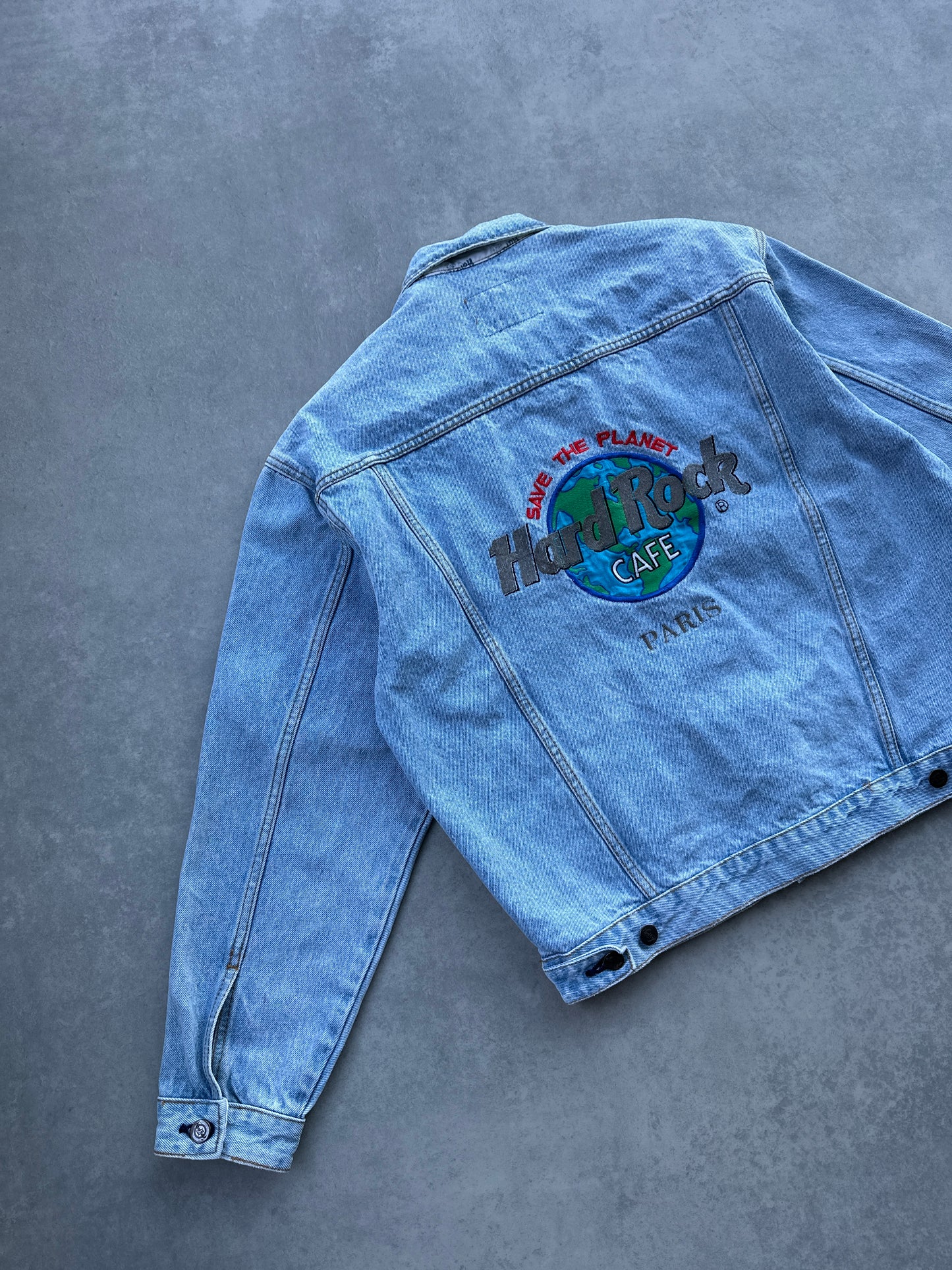 Hard Rock Cafe Save the Planet Paris vintage muška teksas jakna (M)