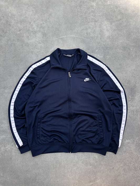 Nike 2000s navy blue muška zip up dukserica (XXL)