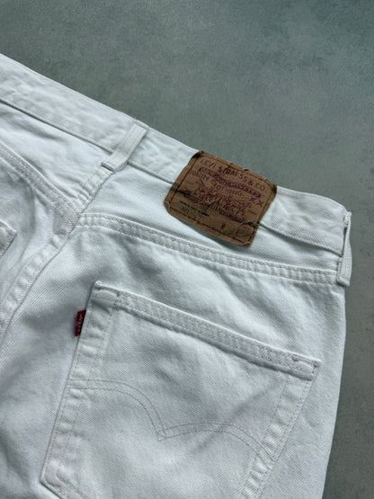 Levis 501 vintage 90s muške bijele farmerke (32x36)
