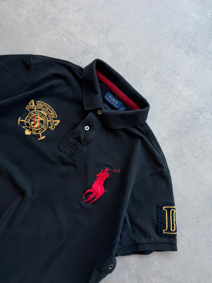 Polo by Ralph Lauren Big Pony muška crna retro polo majica (L)