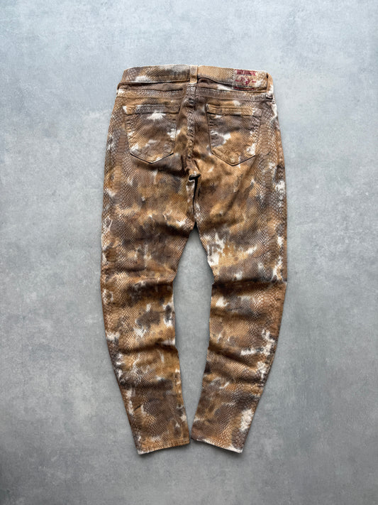 True Religion snake print ženske slim fit Y2K hlace (S)