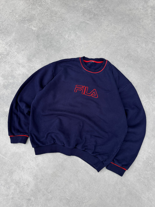 Fila basic navy blue muška dukserica (XL)