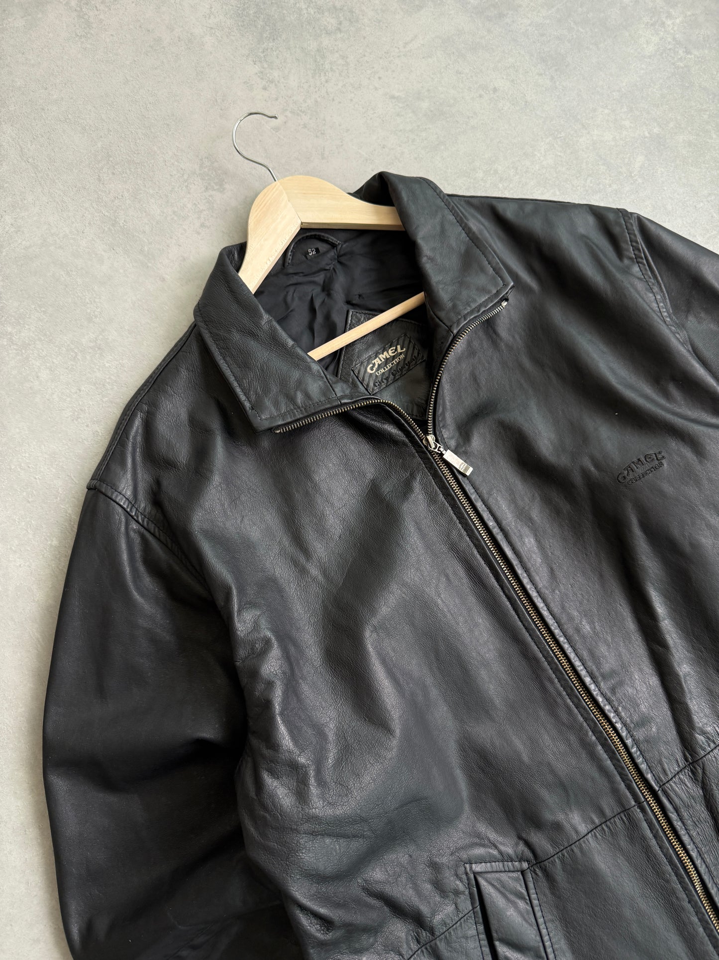 Camel vintage muška kožna jakna (L)