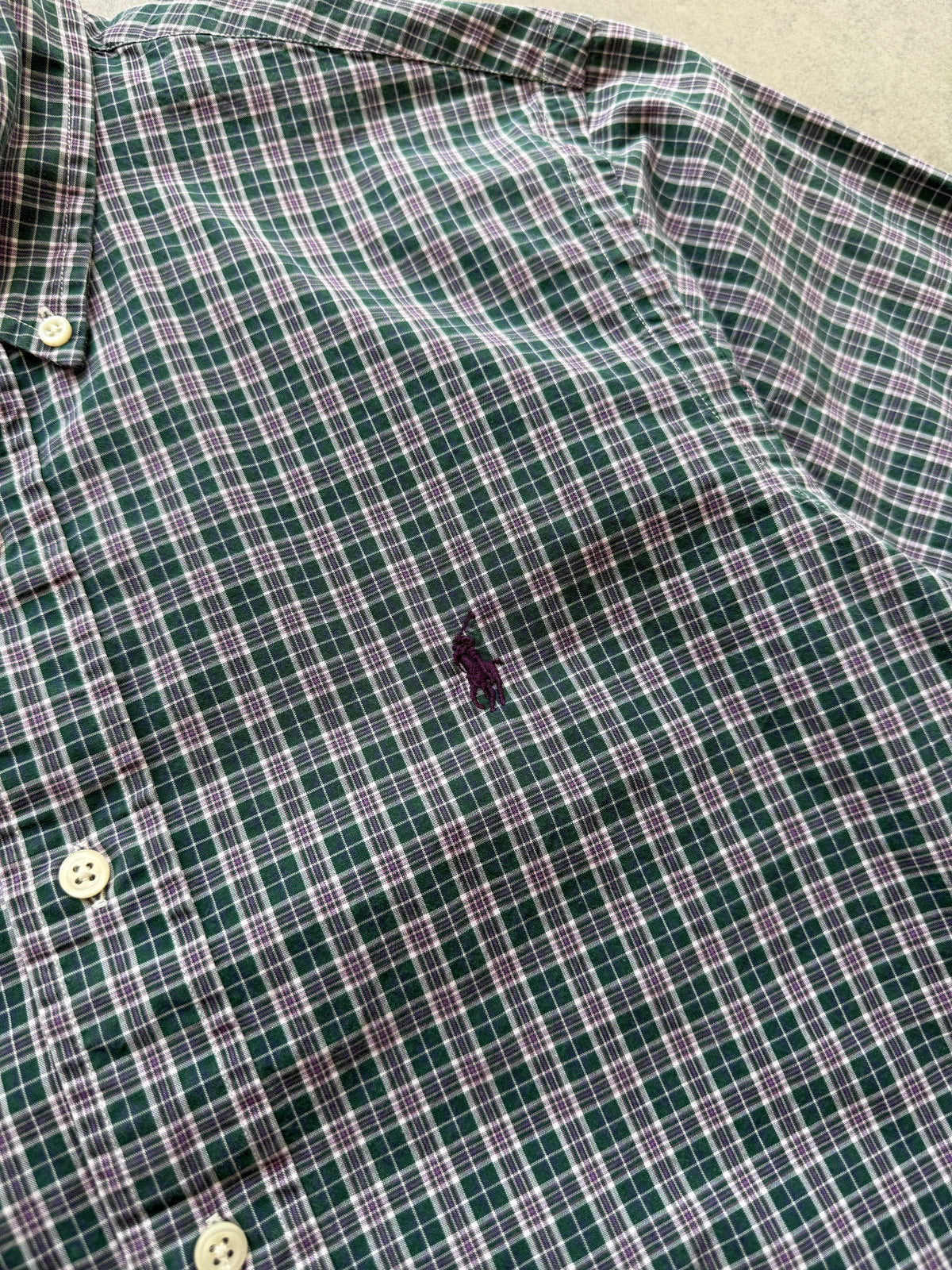 Polo by Ralph Lauren vintage muška zelena karirana košulja (M)