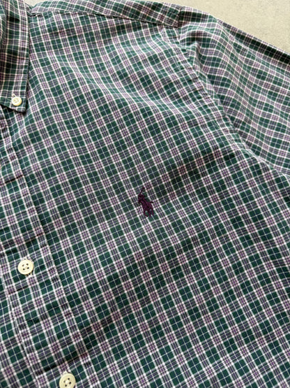 Polo by Ralph Lauren vintage muška zelena karirana košulja (M)