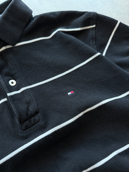 Tommy Hilfiger muška crna prugasta polo majica (M)
