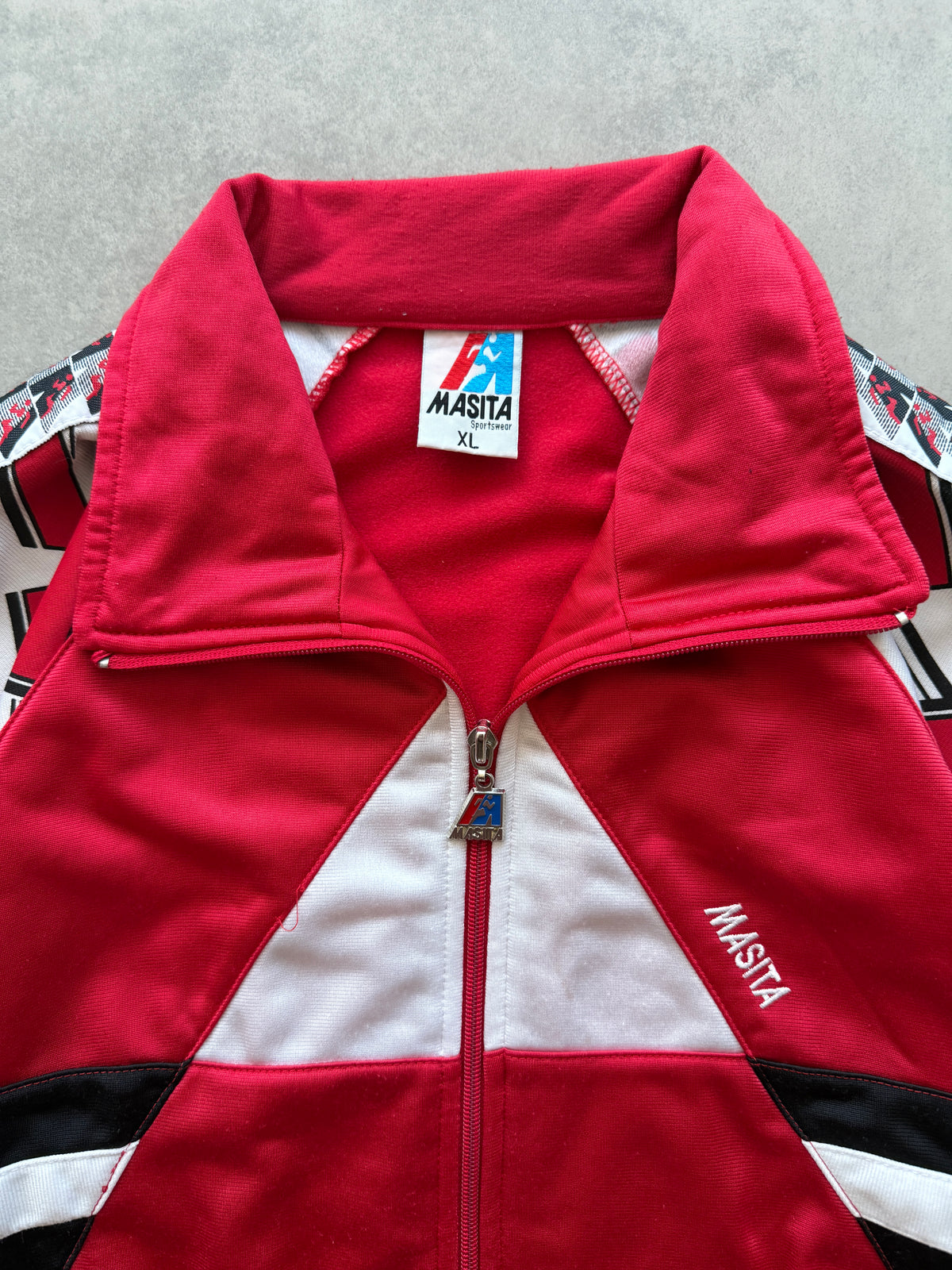 Masita vintage muška crvena zip dukserica (XL)