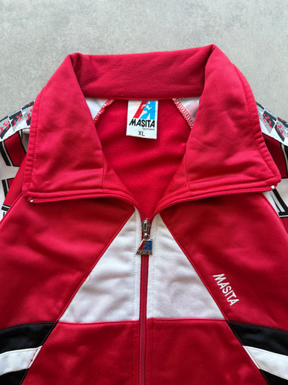 Masita vintage muška crvena zip dukserica (XL)