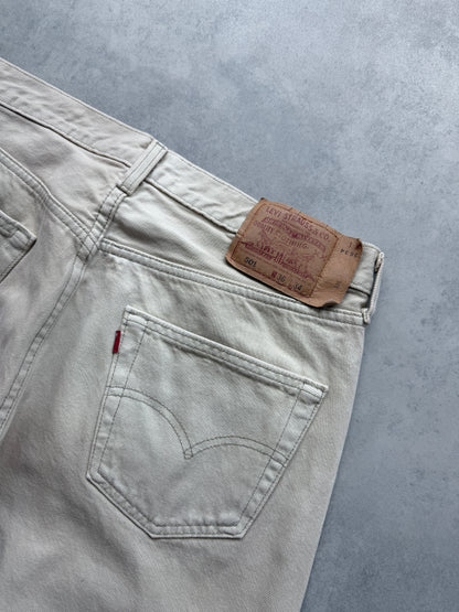 Levis 501 muške bež vintage farmerke (36x34)