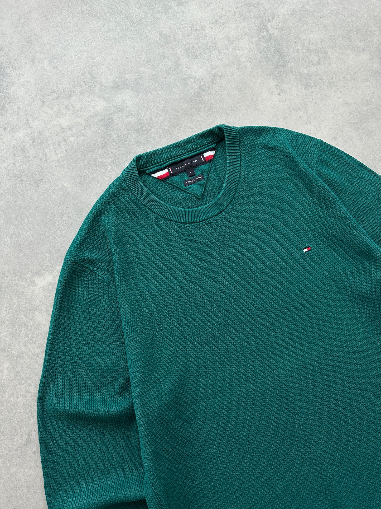 Tommy Hilfiger muški zeleni džemper (L)