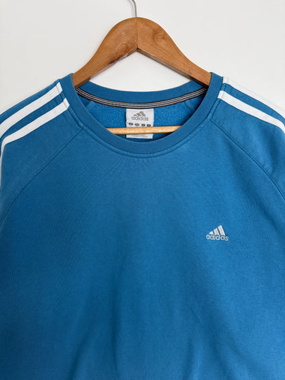 Adidas 2000s muška basic plava dukserica (M)