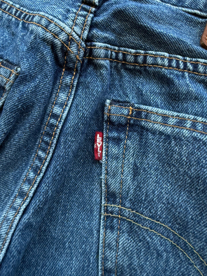 Levis 501 Big E ženske tamno plave farmerke (28x32)