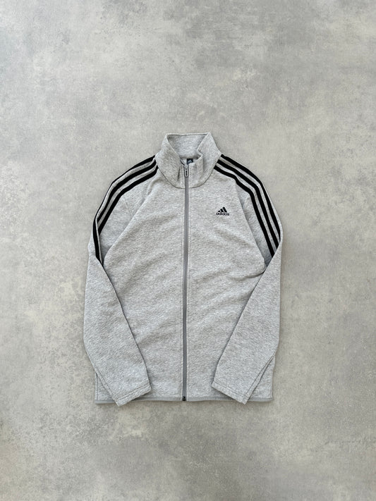 Adidas siva djecija basic dukserica na kopcanje (13-14)