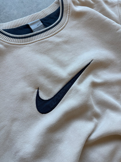 Nike 2000s muška oversized bež dukserica (XL)