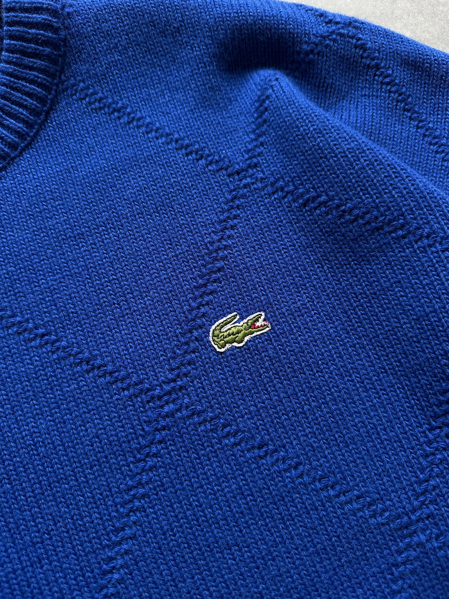 Lacoste vintage muški plavi džemper (XXL)