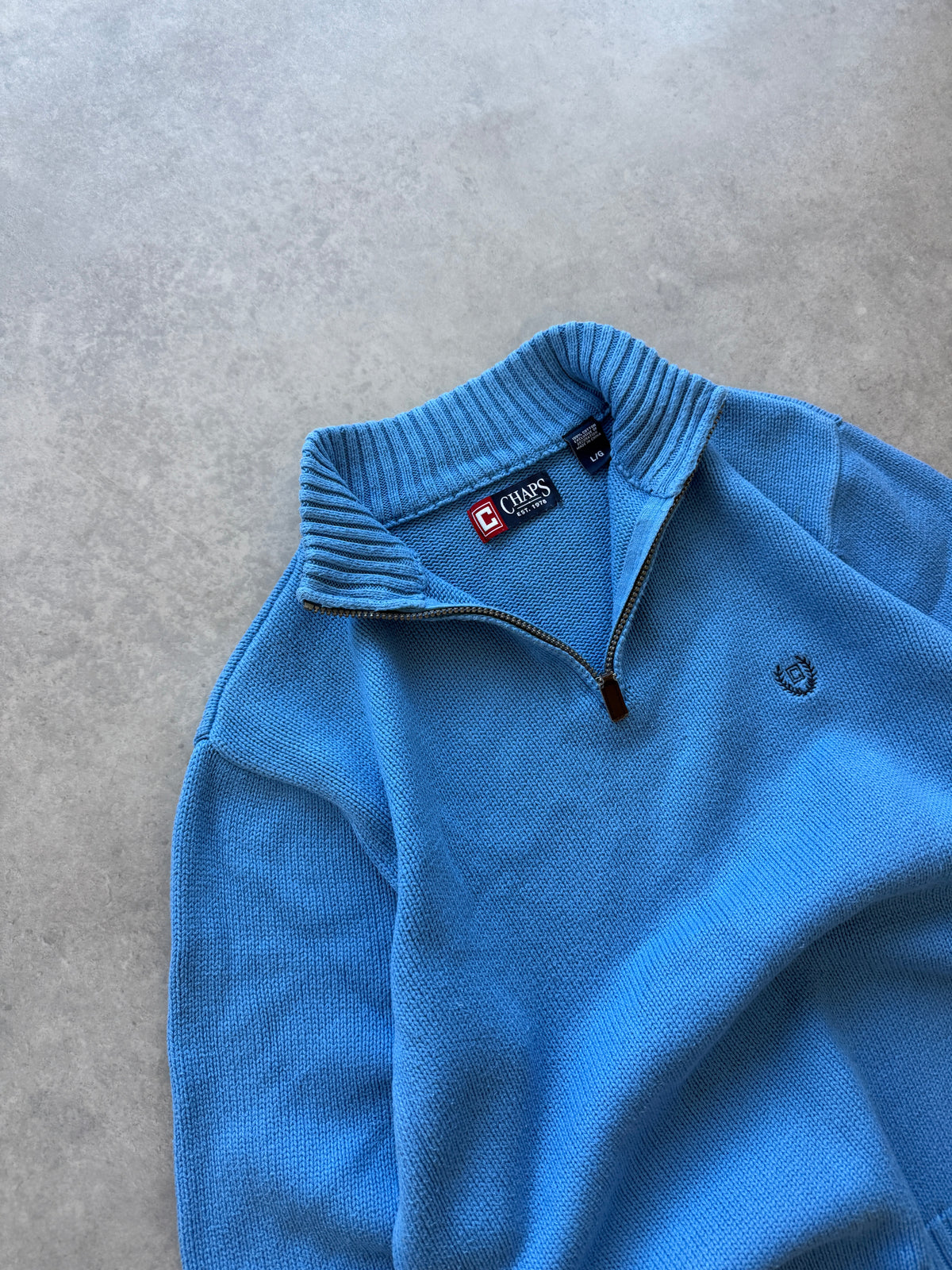Chaps Ralph Lauren vintage muški 1/4 zip džemper (L)