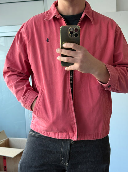 Polo by Ralph Lauren vintage muška roza harrington jakna (L)