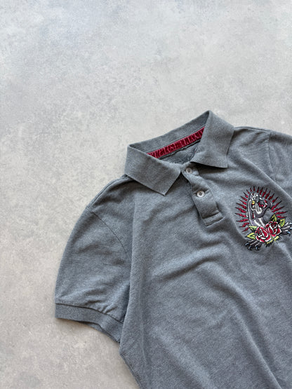 Ed Hardy Y2K muška oversized polo majica (M)