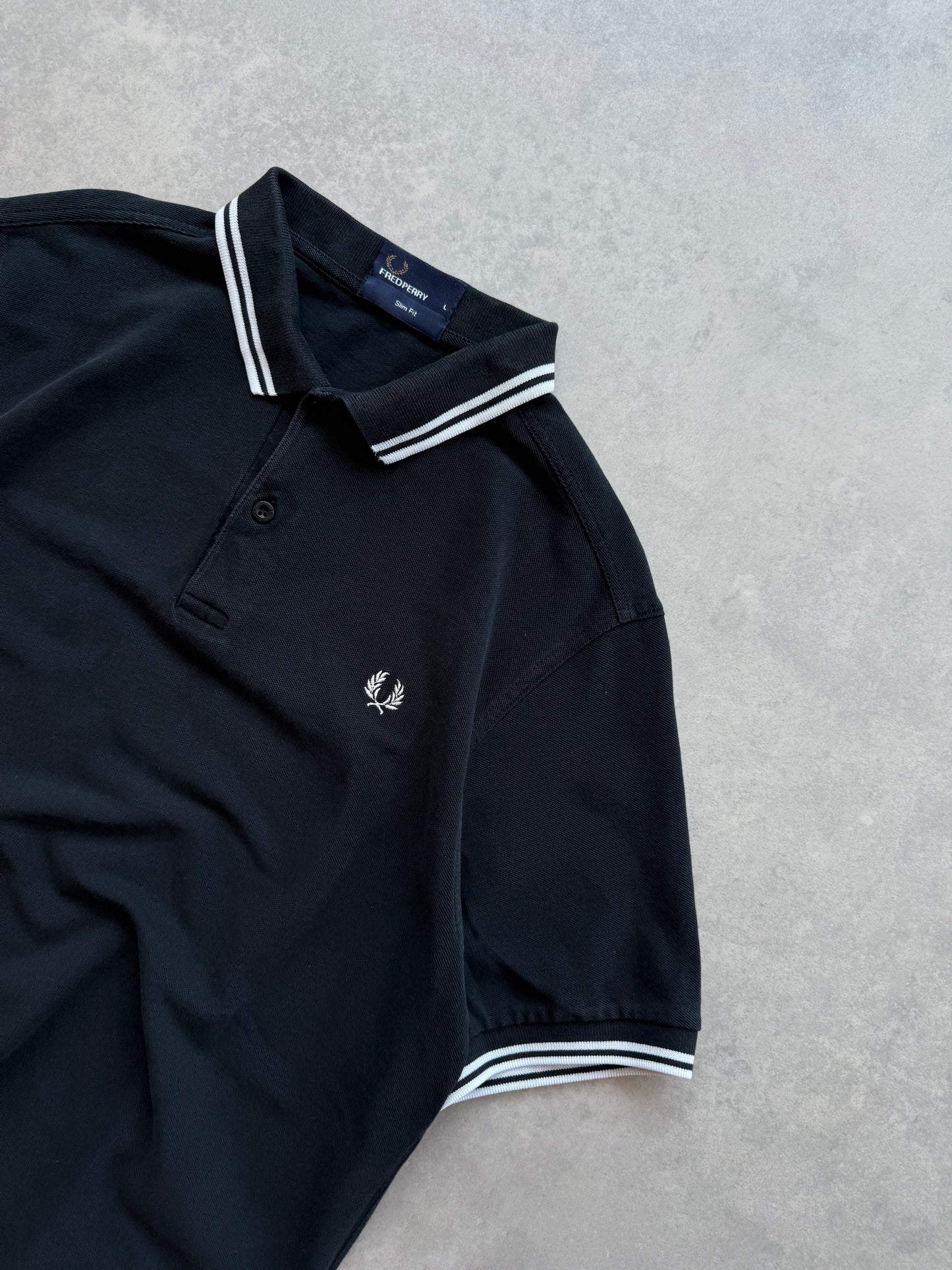 Fred Perry muška crna slim fit majica (L)
