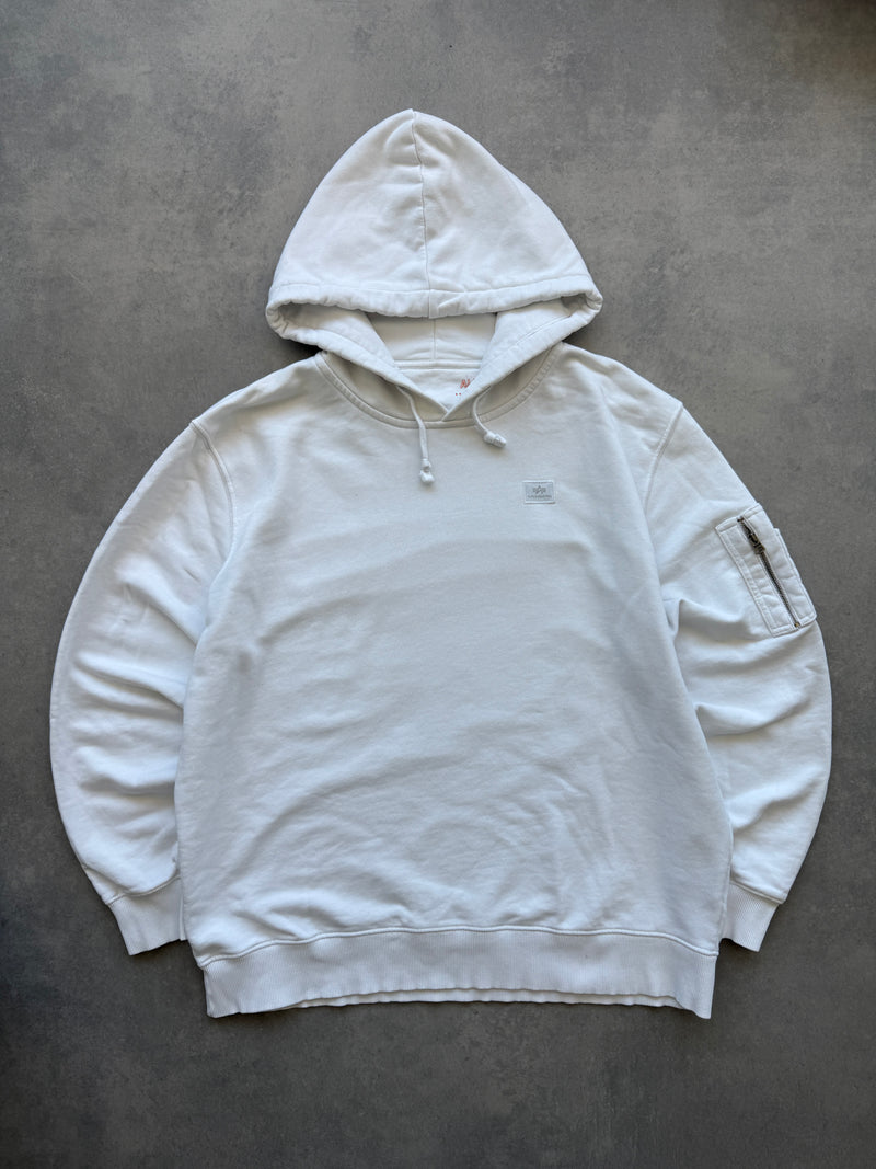 Alpha Industries muška bijela dukserica (XXL)